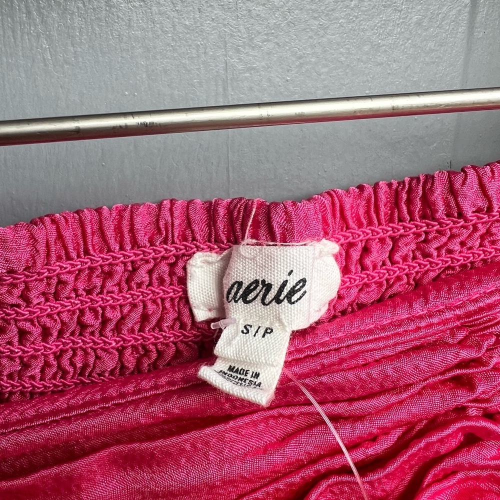 NWT‎ Aerie uptown hot pink mini flowy skirt size small - Picture 6 of 8